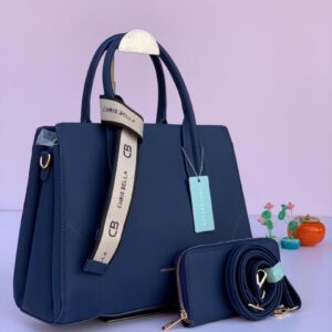 Chrisbella 3-Piece Luxury Handbag Set – Structured Satchel with Matching Wallet & Crossbody Strap