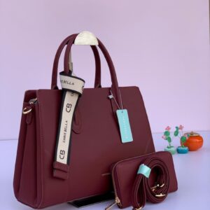 Chrisbella 3-Piece Luxury Handbag Set – Structured Satchel with Matching Wallet & Crossbody Strap