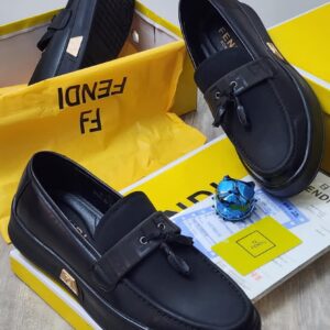 Fendi Men’s Leather Tassel Loafers – Brown & Black