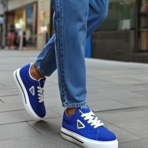 Men’s Premium Quilted Lace-Up Sneakers