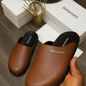 DeSaudage Premium Leather Mules – Luxury Slip-On Collection