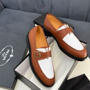 Prada men luxury monk strap shoes