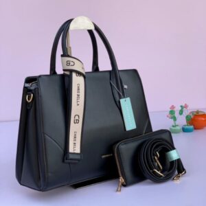Chrisbella 3-Piece Luxury Handbag Set – Structured Satchel with Matching Wallet & Crossbody Strap