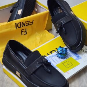 Fendi Men’s Leather Tassel Loafers – Brown & Black