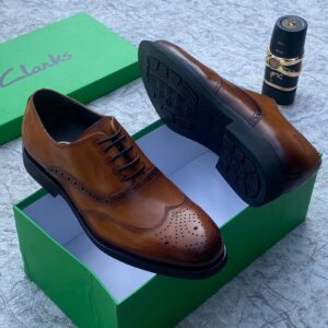 Clarks Lace-Up Brogue Leather Shoes