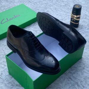 Clarks Lace-Up Brogue Leather Shoes